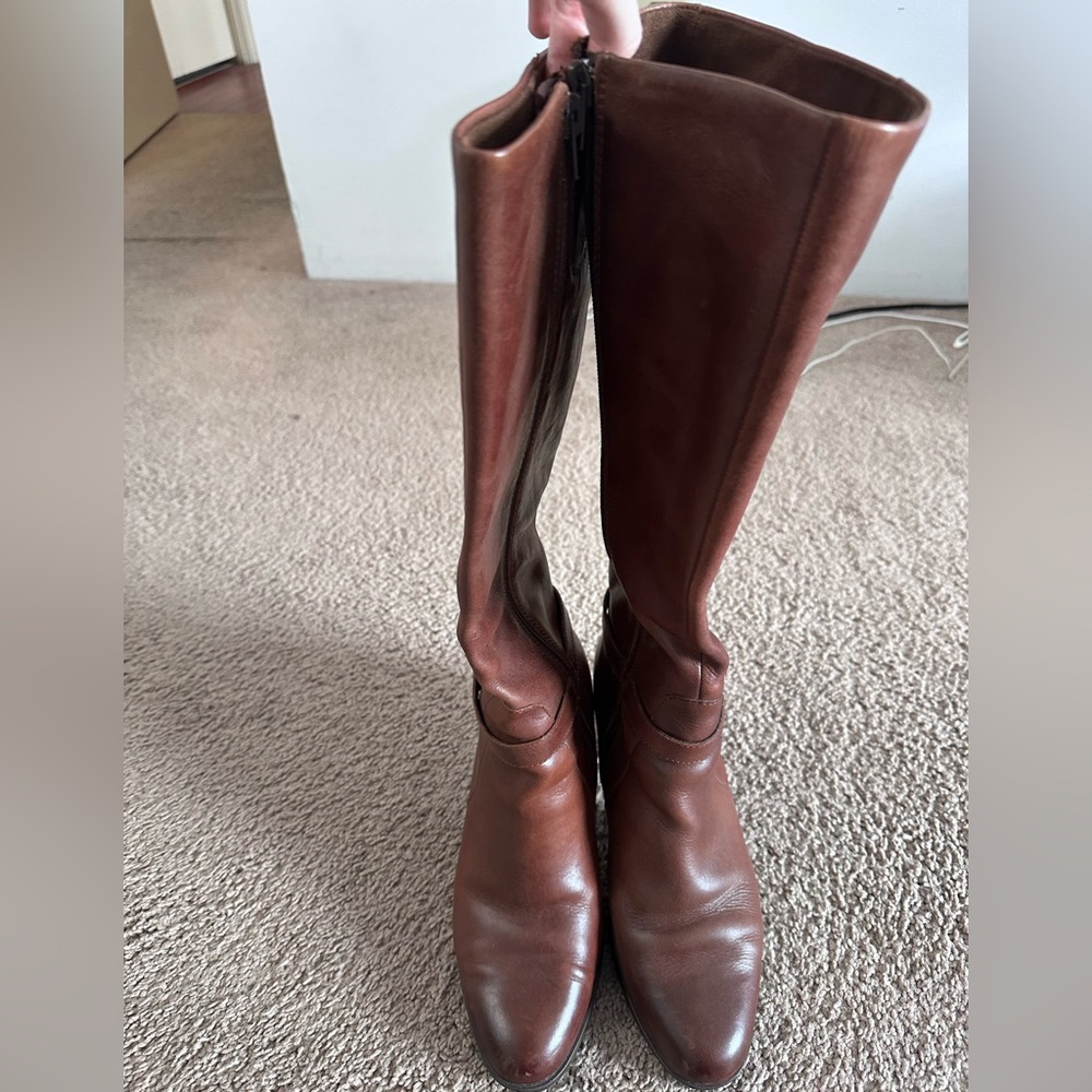 Børn Brown Leather Ellendale Knee High Boot in Size 8 - Picture 7 of 9